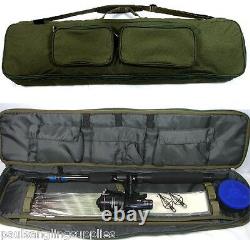 Travel Carp Fishing Kit 12ft Rod Shakespeare Bait Reel carry bag / Deluxe case