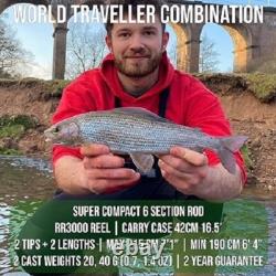 World Traveller Rod-Reel-Case + 2 tips 215+190cm Rod Options