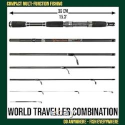 World Traveller Rod-Reel-Case + 2 tips 215+190cm Rod Options