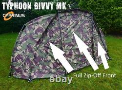 1 Homme Pêche à la Carpe abri Typhoon par Cyprinus DPM Camo 20 000+ HH PDSF £849.99