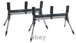 2 X Leeda Concept Rouleaux à double pied télescopiques Competition Carp Fishing
