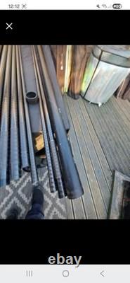 2 x cannes Shimano Powerloop d’origine 12,5 m + 11 m. Cannes seules, sans kits du haut.