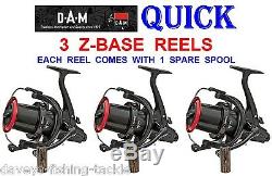 3 Dam Rapide Z Base Reels Distance Coulée Big Pit Carp Spod Marker Canne À Pêche