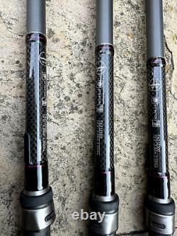 3 x Canne à pêche à la carpe Shimano Tribal TX-2 12ft avec une courbe de test de 3lb