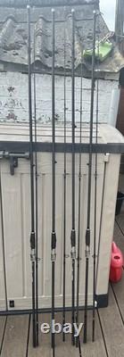4 x Century fs canne à carpe 12 ft 3,50 lb TC en fibre de carbone 2 pièces version mate antitorsion