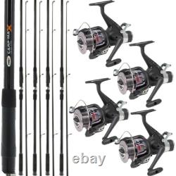 4 x MOULINET VIGOR CARP 60 + 4 ROD CARP MAX 12FT 2PC CANNE À PÊCHE AU CARP TACKLE