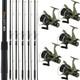 5 Commando 40 Moulinet à Carpe + 5 Ngt Carpe Max 12ft 2pc Canne à Pêche Au Coup Pour La Carpe