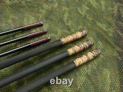 Bâtons de carpe Arrowfire 3 réduits 12 pieds 3,5 lb avec poignée hybride et 50 guides 3D