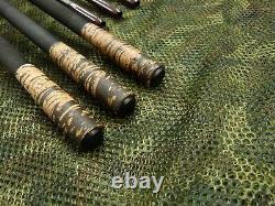 Bâtons de carpe Arrowfire 3 réduits 12 pieds 3,5 lb avec poignée hybride et 50 guides 3D