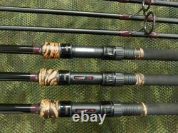 Bâtons de carpe Arrowfire 3 réduits 12 pieds 3,5 lb avec poignée hybride et 50 guides 3D