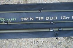 Canne Drennan 12ft 1 1/4lb Tc Specialist Twin Tip Duo Utilisée pour la pêche au coup