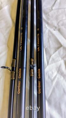Canne à carpe Gardner Tackle Ultimate 3 en graphite 12 pieds 2,75 lb vintage + housse