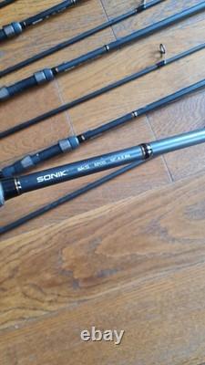 Canne à carpe Sonik SKS 3 × 12 pieds 2.75TC + canne Spod 12 pieds 4.5TC en parfait état