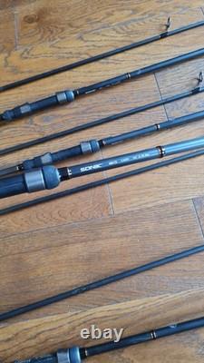 Canne à carpe Sonik SKS 3 × 12 pieds 2.75TC + canne Spod 12 pieds 4.5TC en parfait état