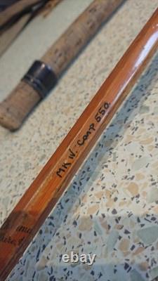 Canne à carpe vintage Chapman en bambou fendu 550