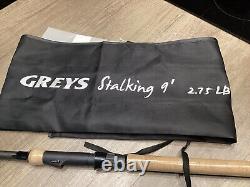 Canne à pêche Greys Stalking Rod 9ft 2.75lb x 2 pour carpe / brochet / barbeau neuves