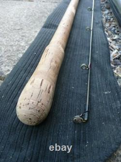 Canne à pêche carpe Bruce & Walker rare en carbone/liège, fabriquée à la main, avec sac, livraison gratuite