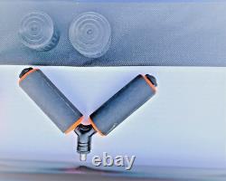 Canne à pêche starter de 11 m en carbone avec 8 élastiques, prête à l'emploi avec supports de canne.