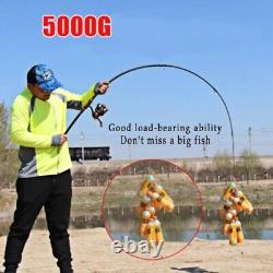 Canne à pêche télescopique en carbone pour la carpe 1,8-3,6 m Mer M Canne à lancer puissante