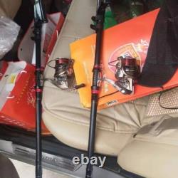 Canne à pêche télescopique en carbone pour la carpe 1,8-3,6 m Mer M Canne à lancer puissante