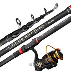 Canne à pêche télescopique en carbone pour la carpe 1,8-3,6 m Mer M Canne à lancer puissante