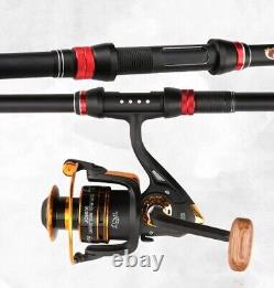 Canne à pêche télescopique en carbone pour la carpe 1,8-3,6 m Mer M Canne à lancer puissante