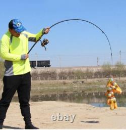 Canne à pêche télescopique en carbone pour la carpe 1,8-3,6 m Mer M Canne à lancer puissante