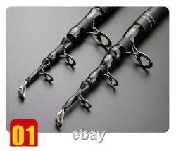 Canne à pêche télescopique en carbone pour la carpe 1,8-3,6 m Mer M Canne à lancer puissante