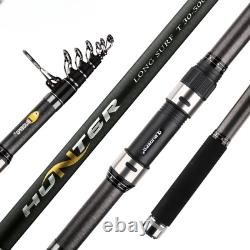 Canne à pêche télescopique pour surfcasting, cannes de voyage pour carpes, canne de surfcasting.