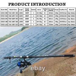 Canne à pêche télescopique pour surfcasting, cannes de voyage pour carpes, canne de surfcasting.