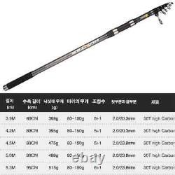 Canne à pêche télescopique pour surfcasting, cannes de voyage pour carpes, canne de surfcasting.