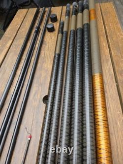 Canne au coup Carp Roach Pole Shimano X Line Twin Power 12,5 m, 3 scions, vintage rare, 2x puller