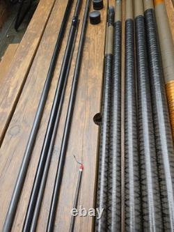 Canne au coup Carp Roach Pole Shimano X Line Twin Power 12,5 m, 3 scions, vintage rare, 2x puller