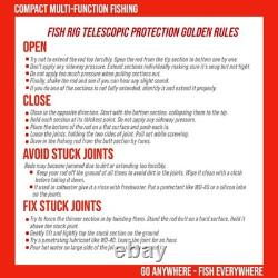 Canne télescopique Fish Rig 180 160/180 cm en hi-carbone + 2 pointes légères de voyage