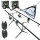 Carp Fishing Tackle Rod Pod/12ft Rods/btr/free Spool Reels/line/bite Alarms/net