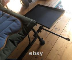 Chaise de pêche inclinable Middy MX-100 avec pied de support/porte-canne pour pêche au feeder et à la carpe en compétition