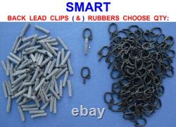 Clips intelligents pour backleads + caoutchoucs pour cannes à carpe, sécurité de la ligne de pêche, back leads, plombs de lestage