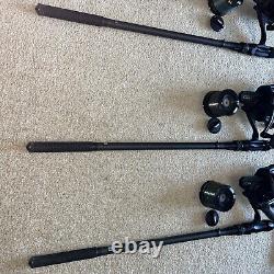 Configuration de canne à carpe Nash Scope Black Ops 9ft T1724 avec 3 moulinets compacts ESP Onyx