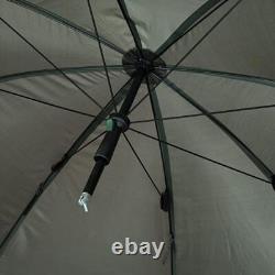 Configuration de pêche pour débutants avec canne 12 pieds 3 brins, moulinet, parapluie, filet, appât, matériel de carpe et de pêche au coup.