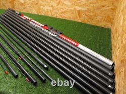 Ensemble de pêche Daiwa Black Shadow 14 m canne polyvalente avec 4 kits supérieurs en très bon état