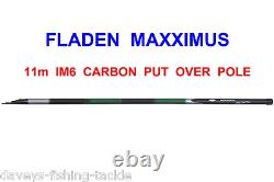 FLADEN MAXXIMUS 11m IM6 CARBONE CANNE À PÊCHE POUR CARPE GROSSE EN POLE