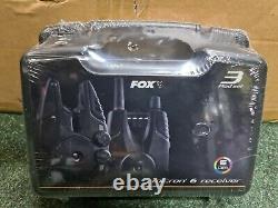 Fox Micron MX 3 Rod Set Carp Fishing Alarms & Reciever Brand New L@@k