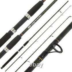 Lot de 5 cannes à pêche Carp Camo Stalking de gros, 8 pieds & moulinet Baitrunner runner