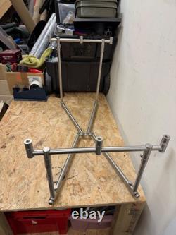 Matériel de pêche au carpe Matrix en acier inoxydable, Patriot, support de 3 cannes avec sac