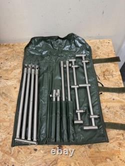 Matériel de pêche au carpe Matrix en acier inoxydable, Patriot, support de 3 cannes avec sac