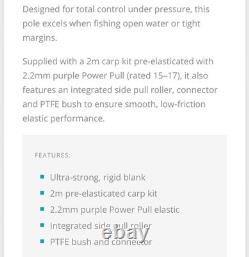 Matériel de pêche au gros au coup Drennan Red Range Power Carp 6 m, canne à emboîtement pour la pêche à la carpe en bordure