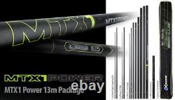 Matrix Mtx1 Power 13m Pole Package Match Carp Coarse Fooder Livraison Gratuite Fff