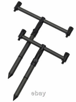 Nouveau support de cannes Prologic K3 Carbon à profil bas + sac de transport pour matériel de pêche à la carpe