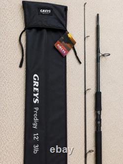Paire de cannes à carpe Greys Prodigy originales 12 pieds 3 lb TC, jamais utilisées, rares