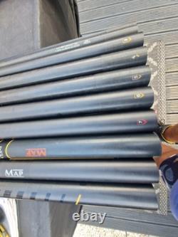 Pôle 16m MAP 501 2G. + marge TKS de 6m + malette rigide avec 4 x kits supérieurs et chariot.